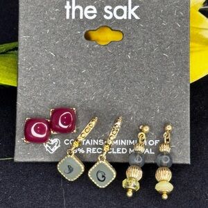The Sak Multi Set Of Three Pairs of Post Earrings